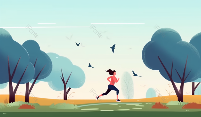 蓝天白天户外跑步背景,插画/手绘图,插画/手绘图库,插画/手绘图下载,插画/手绘